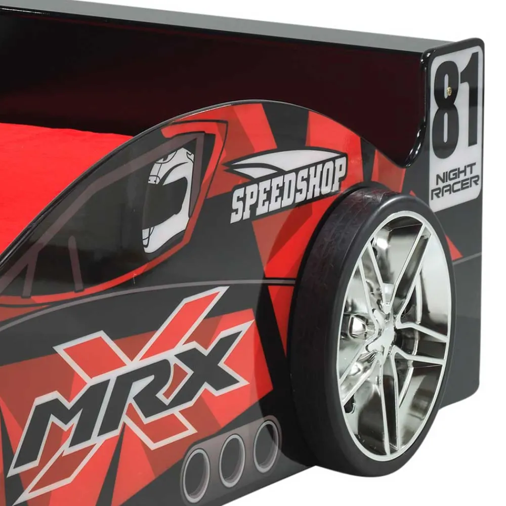 Kinder Wohnen Autobett mit Matratze - Rennwagen Design - Olivo