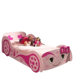 Wohnen Kindermöbel|Kinderbetten*Autobett mit Matratze in Rosa mit Pink - Bageria