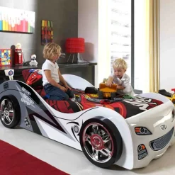 Kinder Wohnen Autobett Station in Weiß