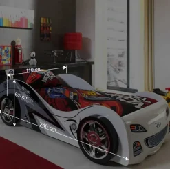 Kinder Wohnen Autobett Station in Weiß