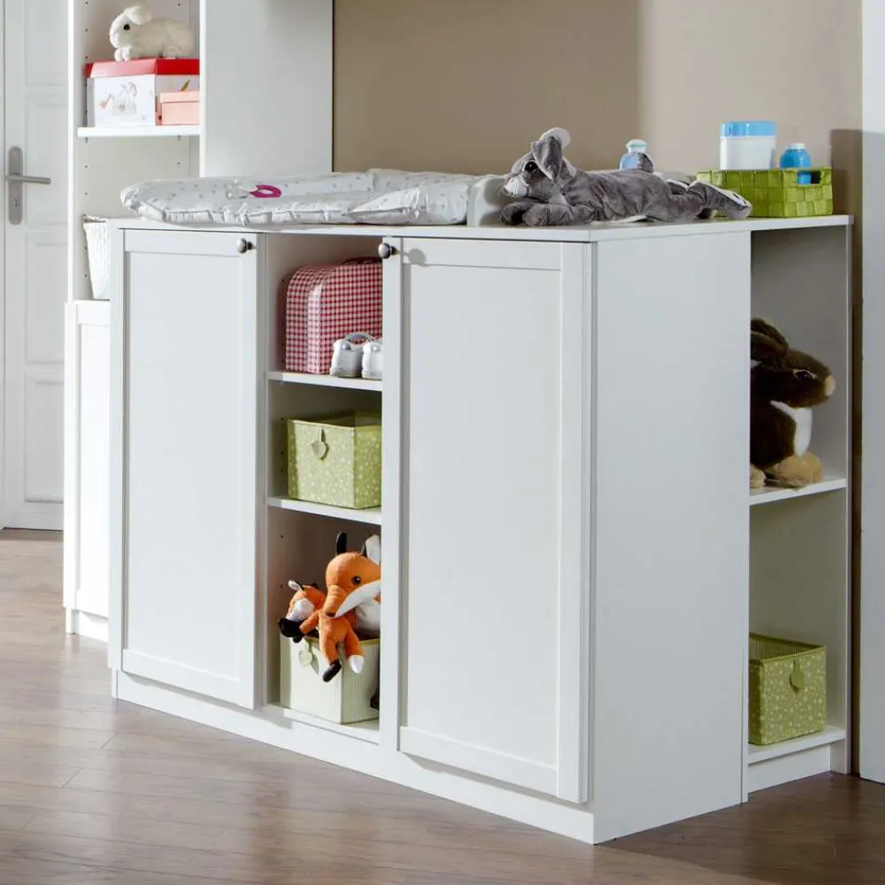 Kinder Wohnen Baby Wickeltisch weiss Masculino 122 cm breit