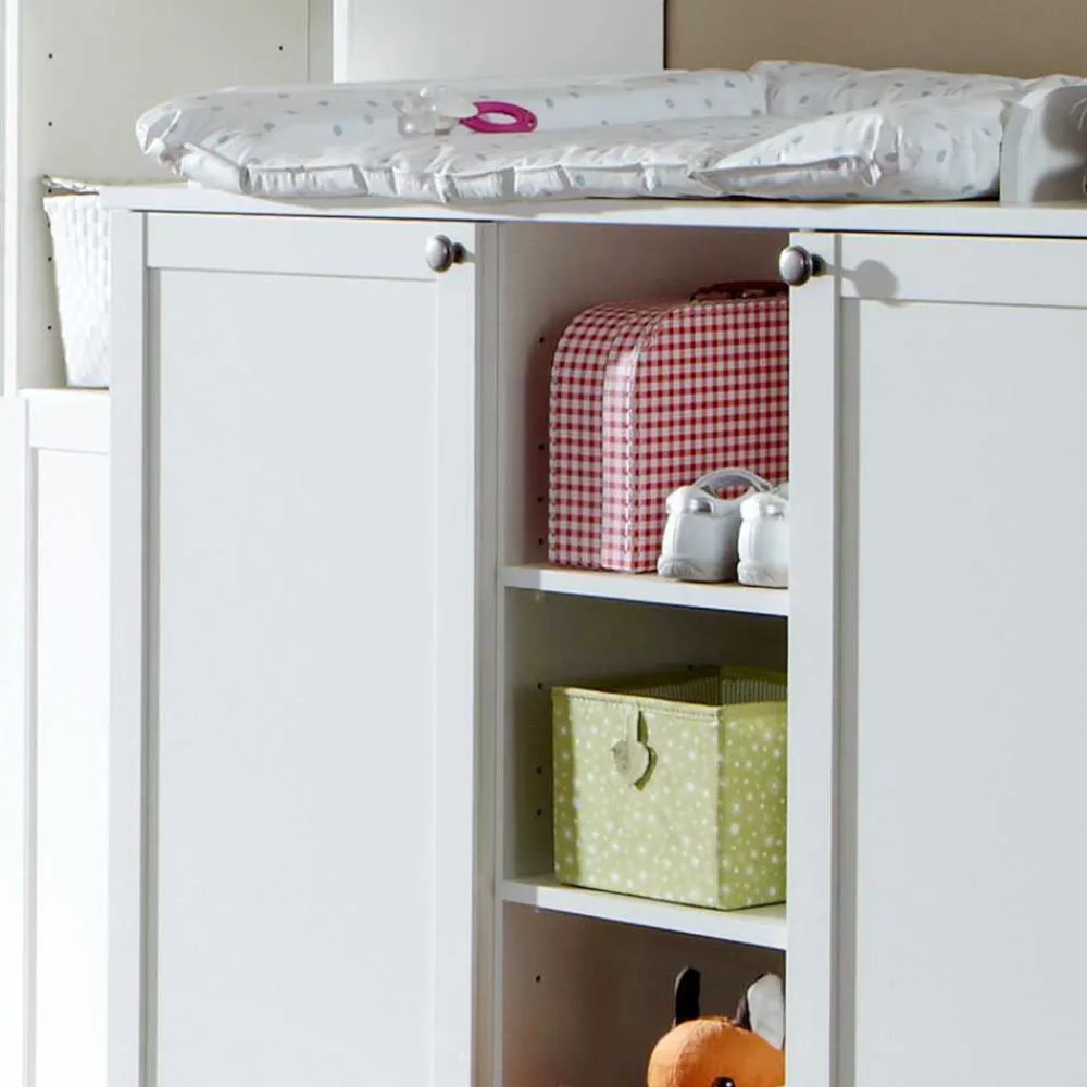 Kinder Wohnen Baby Wickeltisch weiss Masculino 122 cm breit