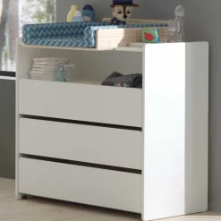 Wohnen Kindermöbel|Babyzimmer Komplett*Babybett & Wickelkommode & Kleiderschrank - Mauricia (dreiteilig)
