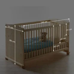 Wohnen Babybett Cilian aus Kiefer Massivholz