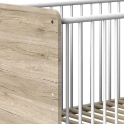 Wohnen Kindermöbel|Kinderbetten*Babybett in Eiche San Remo & Weiß - Folio