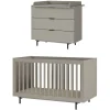 Wohnen Babybett und Wickelkommode im Set - Suzanas (zweiteilig)