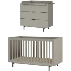 Wohnen Babybett und Wickelkommode im Set - Suzanas (zweiteilig)