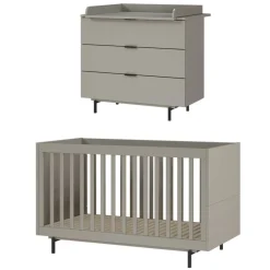 Wohnen Babybett und Wickelkommode im Set - Suzanas (zweiteilig)