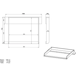 Wohnen Babybett und Wickelkommode im Set - Suzanas (zweiteilig)