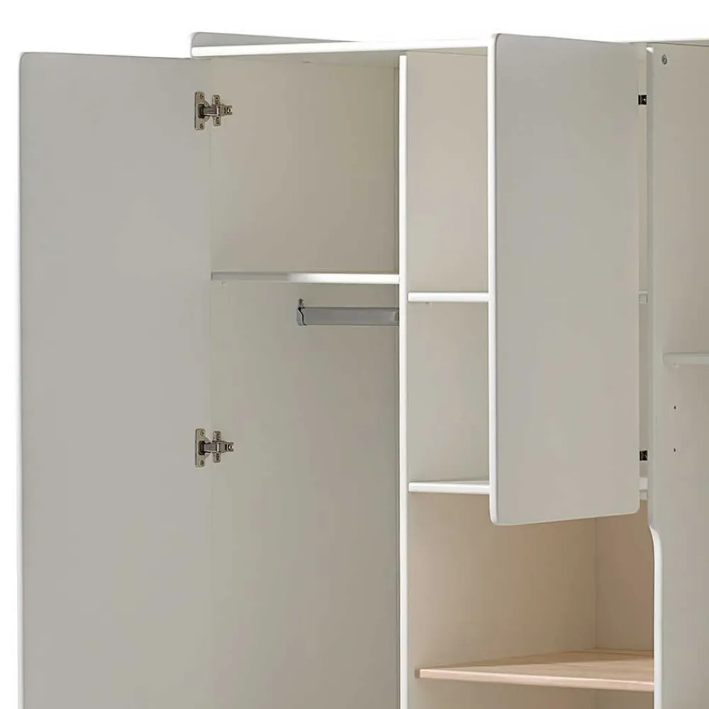 Kinder Wohnen Babyzimmer Kompletteinrichtung in Weiß - Mauricia (vierteilig)