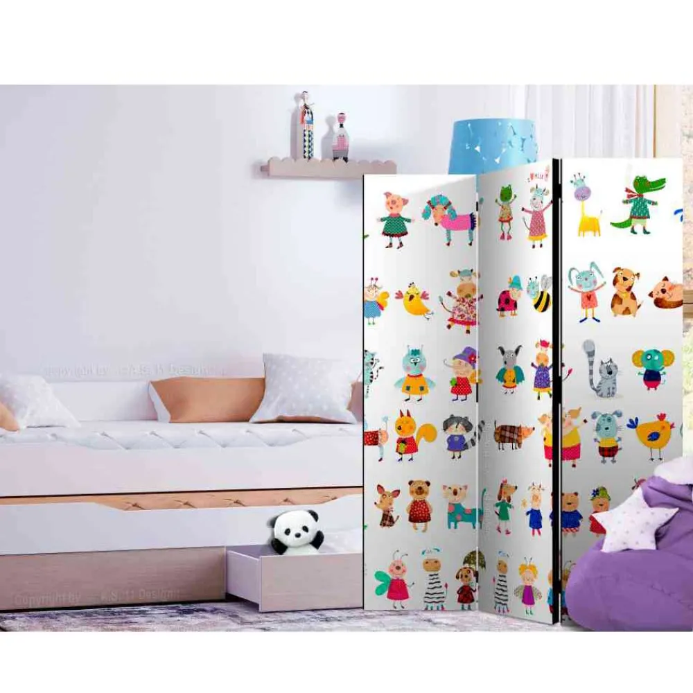 Wohnen Kinder-Paravents|Wohnzimmer-Regale*Babyzimmer Paravent Sichtschutz in Bunt - Eric