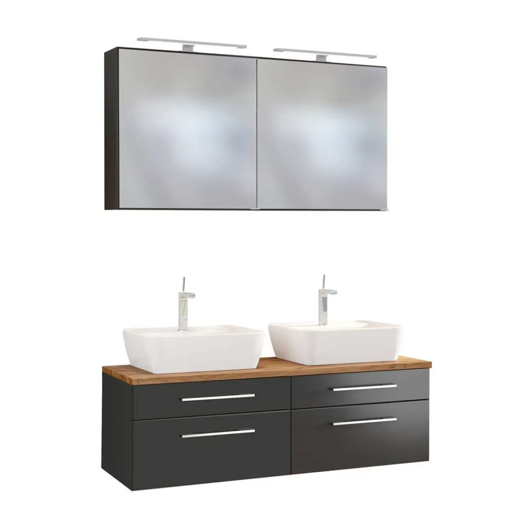 Wohnen Bad Doppelwaschtisch im Set - Estregos (dreiteilig)