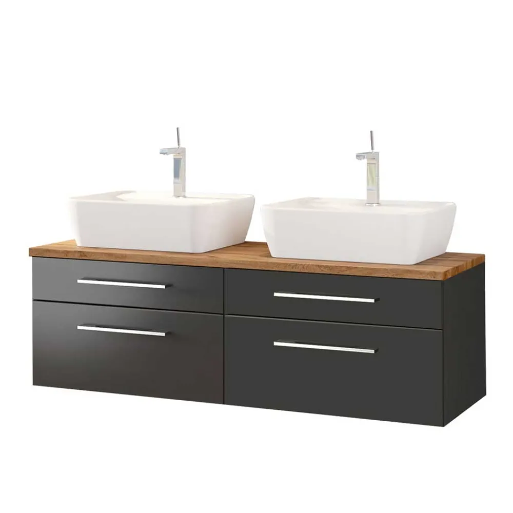 Wohnen Bad Doppelwaschtisch im Set - Estregos (dreiteilig)