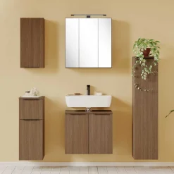 Wohnen Badezimmer Komplett*Bad Einrichtungskombination komplett - Ucaida (fünfteilig)