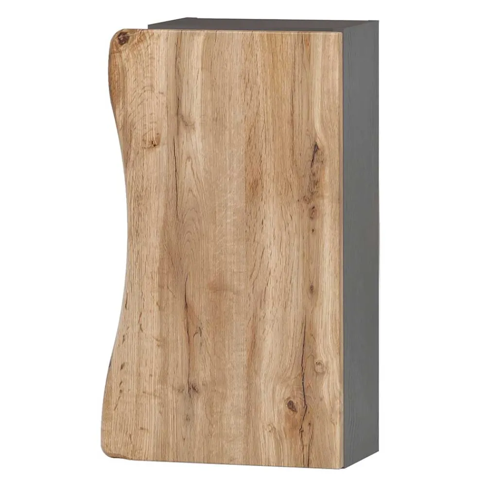 Wohnen Badschränke|Schränke*Bad Hängeschrank in Baumkante Wildeiche Optik - Breznia