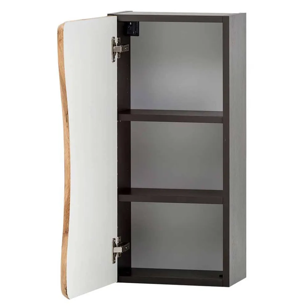 Wohnen Badschränke|Schränke*Bad Hängeschrank in Baumkante Wildeiche Optik - Breznia