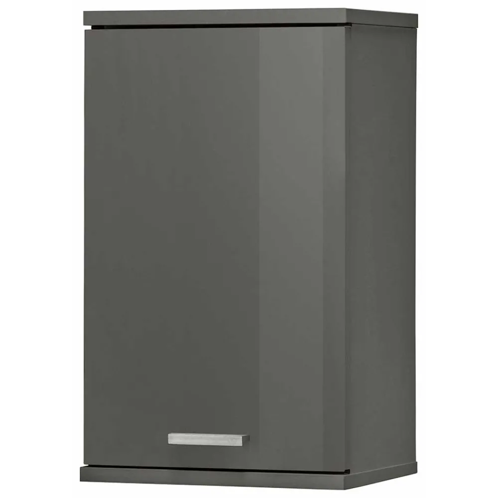 Wohnen Bad Hängeschrank in Hochglanz Grau - Ulivia