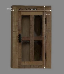 Wohnen Bad Hängeschrank Indri aus Mangobaum Massivholz