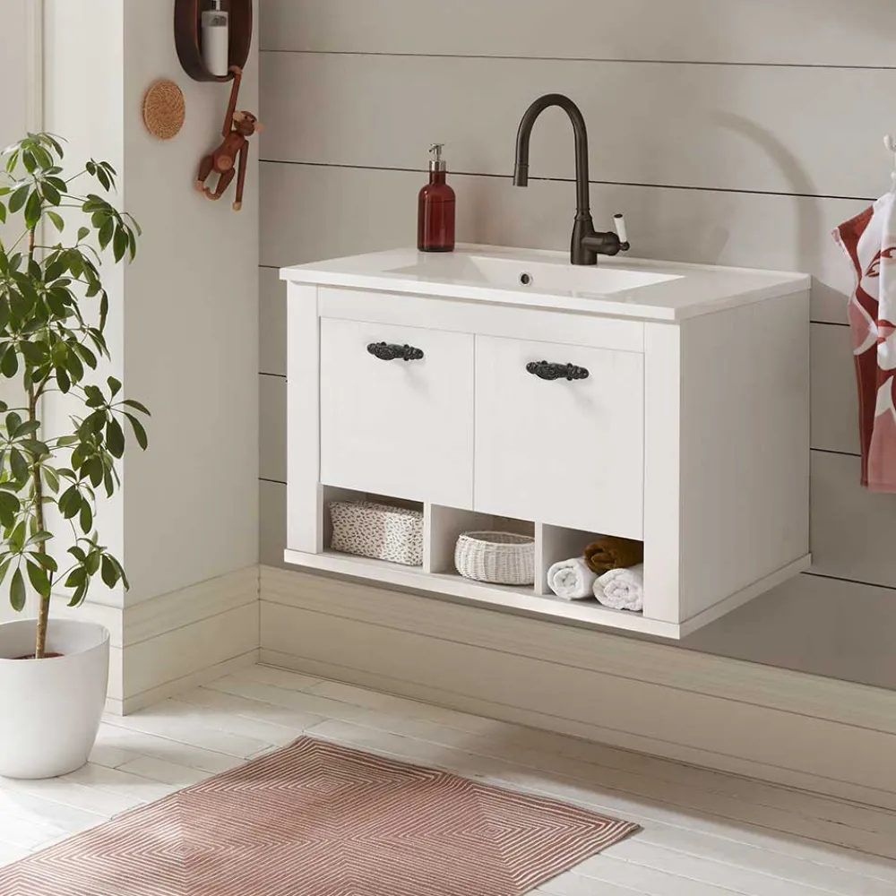 Wohnen Badschränke|Waschtisch*Bad Hänge-Waschtisch im Country Style - Doules