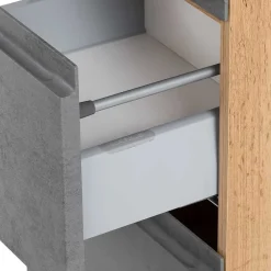 Wohnen Bad Hochschrank in Beton & Holz Dekor - Mia