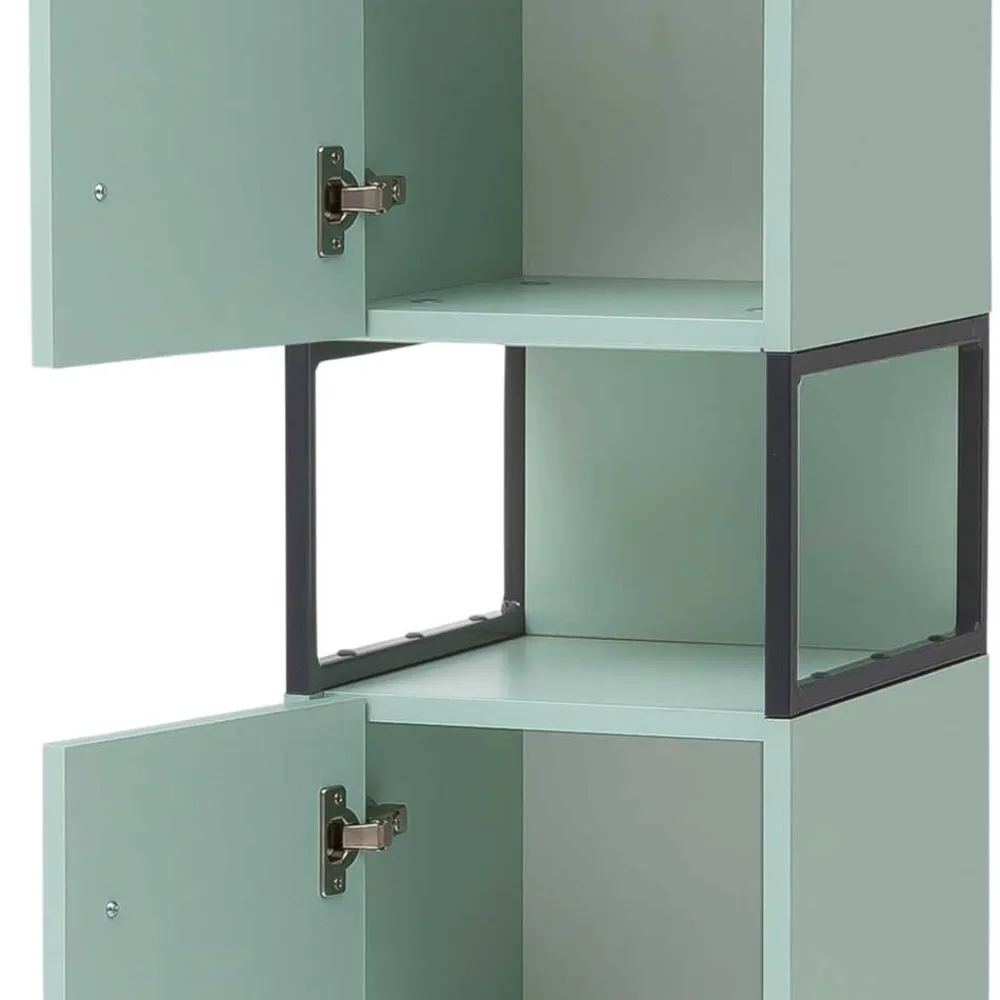 Wohnen Graue Möbel|Badschränke*Bad Hochschrank in Mint Grün & Anthrazit - Esdrus