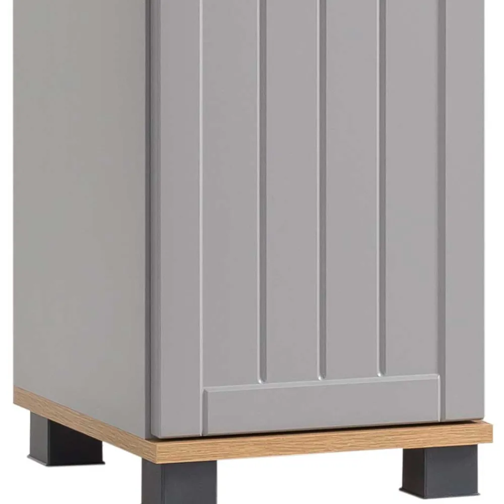 Wohnen Bad Hochschrank in Platingrau - Benja