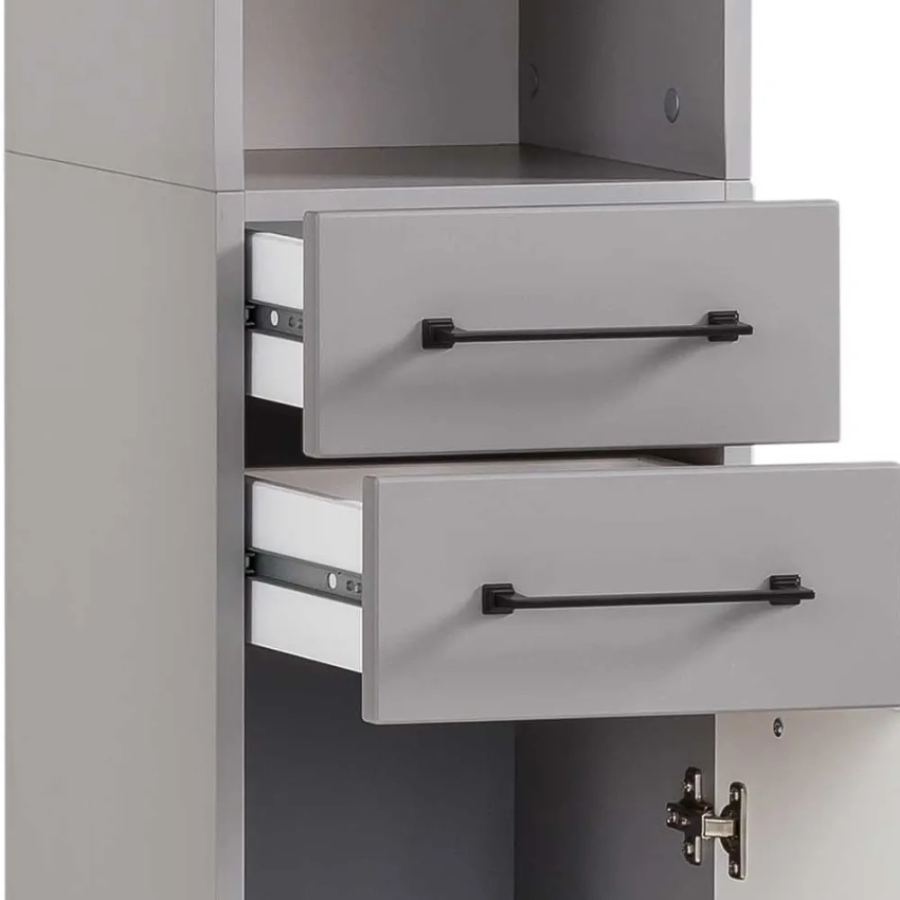 Wohnen Bad Hochschrank in Platingrau - Benja