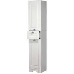 Wohnen Bad Hochschrank in Weiß - 35x180x32 cm - Akira