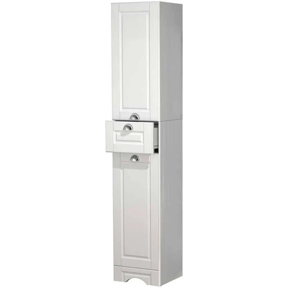 Wohnen Bad Hochschrank in Weiß - 35x180x32 cm - Akira