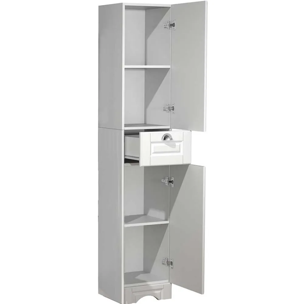 Wohnen Bad Hochschrank in Weiß - 35x180x32 cm - Akira