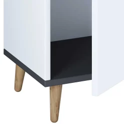 Wohnen Badschränke*Bad Hochschrank in Weiß und Anthrazit - Rondja