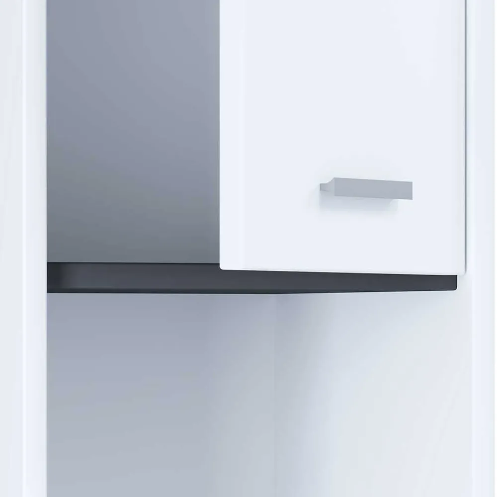 Wohnen Badschränke*Bad Hochschrank in Weiß und Anthrazit - Rondja