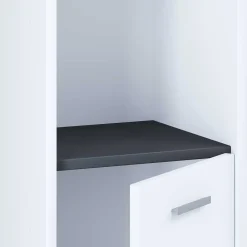 Wohnen Badschränke*Bad Hochschrank in Weiß und Anthrazit - Rondja