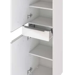 Wohnen Badschränke*Bad Hochschrank mit Schublade & 2 Türen - Livendas