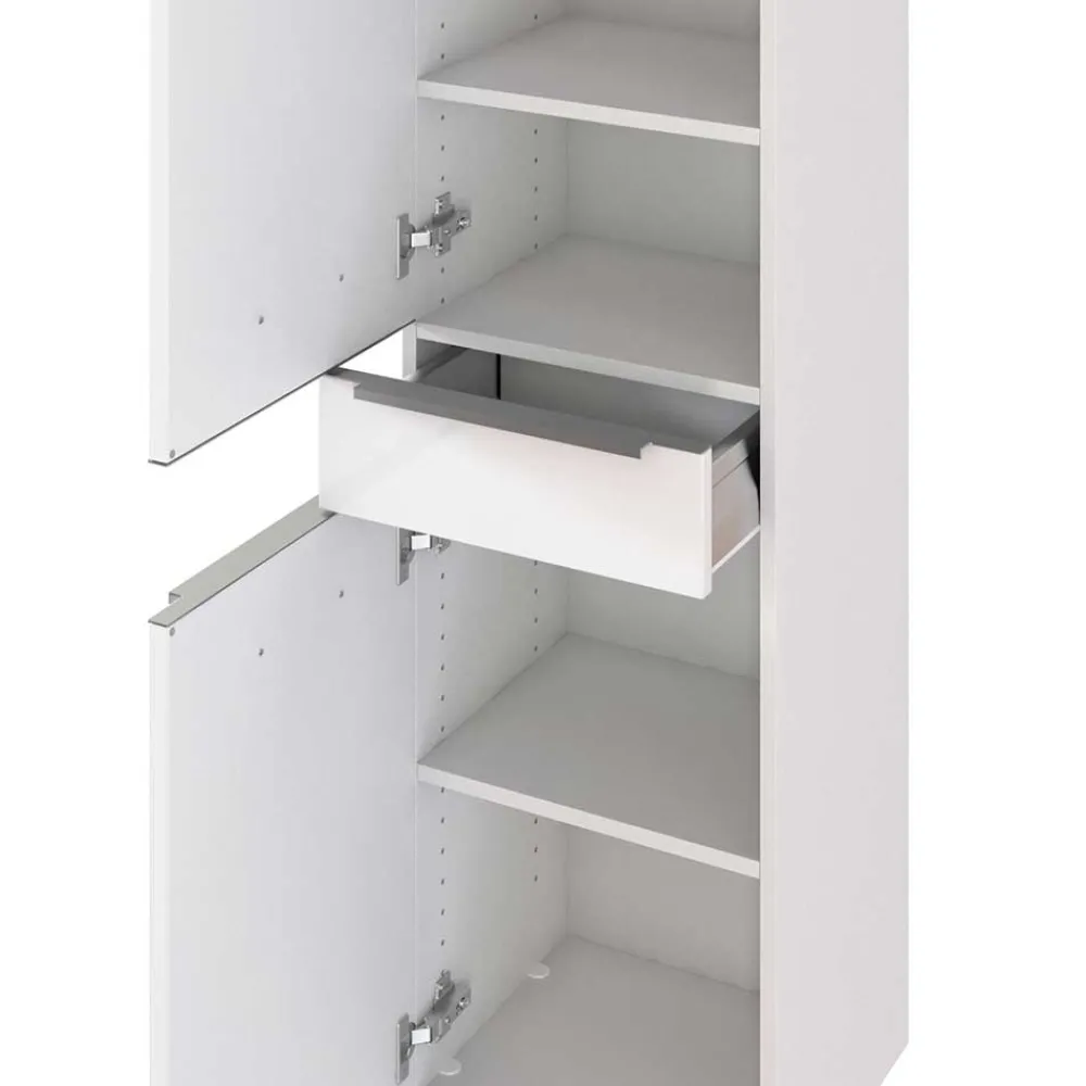 Wohnen Badschränke*Bad Hochschrank mit Schublade & 2 Türen - Livendas