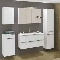 Wohnen Badschränke*Bad Hochschrank mit Schublade & 2 Türen - Livendas