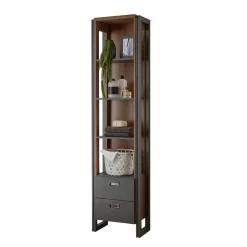 Wohnen Bad Hochschrank Regal - 4 Fächer & 2 Schubladen - Forawas