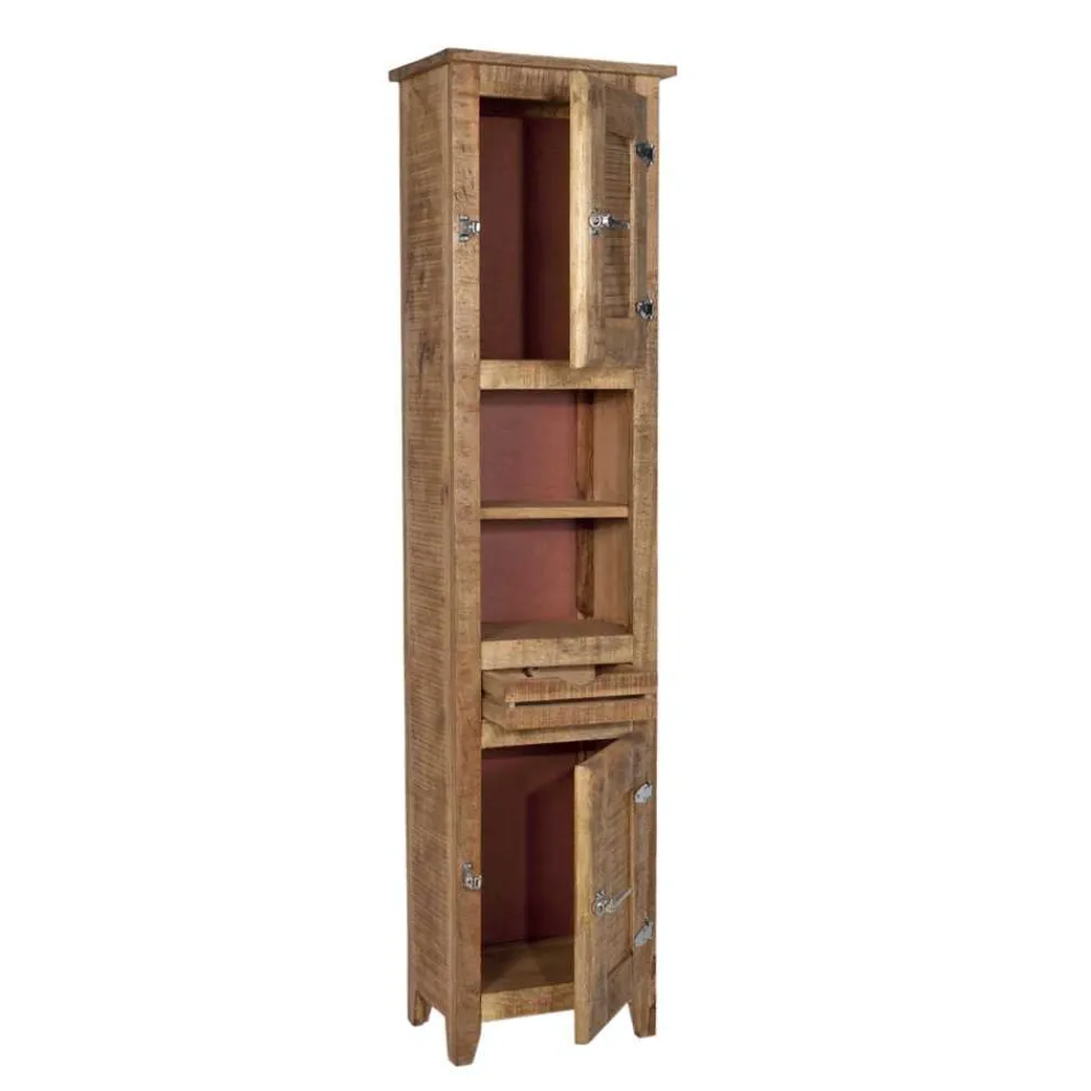 Wohnen Bad Hochschrank Suennas aus Mangobaum Massivholz