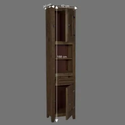 Wohnen Bad Hochschrank Suennas aus Mangobaum Massivholz