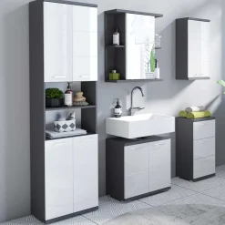 Wohnen Bad Hochschrank zweifarbig - Asutria