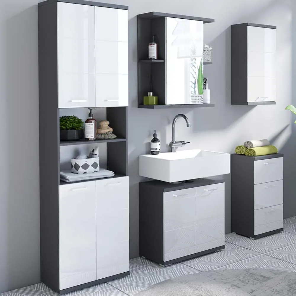 Wohnen Bad Hochschrank zweifarbig - Asutria