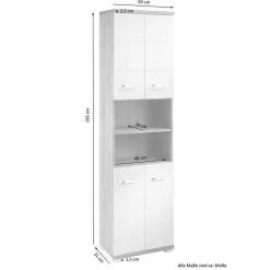 Wohnen Bad Hochschrank zweifarbig - Asutria