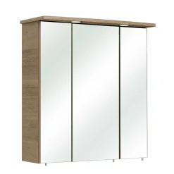 Wohnen Glasmöbel*Bad Kompletteinrichtung in Holzoptik - Lemi (vierteilig)