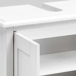 Wohnen Waschtisch|Waschbeckenunterschränke*Bad Landhaus Unterbeckenschrank in Weiß - Satumare