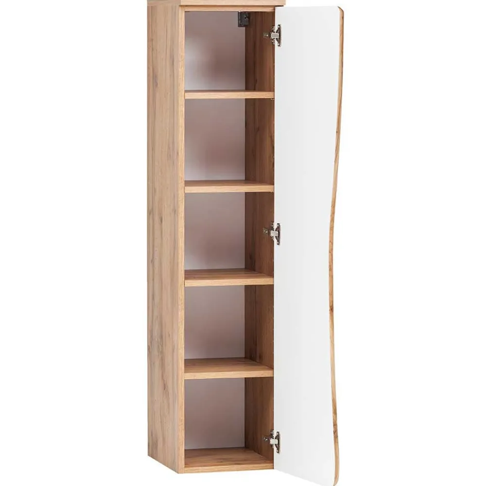 Wohnen Badezimmer Komplett*Bad Möbelset mit Baumkante Dekor - Tofias (dreiteilig)