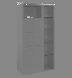 Wohnen Bad Midischrank Concetada in Weiß Hochglanz