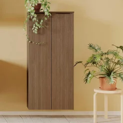 Wohnen Badschränke*Bad Midi-Schrank in Eiche Dunkel Optik - Ucaida