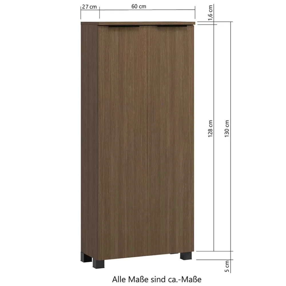 Wohnen Badschränke*Bad Midi-Schrank in Eiche Dunkel Optik - Ucaida