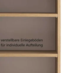 Wohnen Schränke*Bad Midischrank in Weiß Glas & Wildeiche - Vrendina