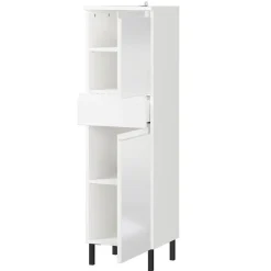 Wohnen Schränke|Badschränke*Bad Midischrank in Weiß Hochglanz - Loeesa